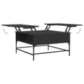 Miniatyrbillede 7 af 11: vidaXL sofabord 80x80x45 cm konstrueret træ og metal sort