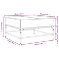 Miniatyrbillede 10 af 11: vidaXL sofabord 80x80x45 cm konstrueret træ og metal sort