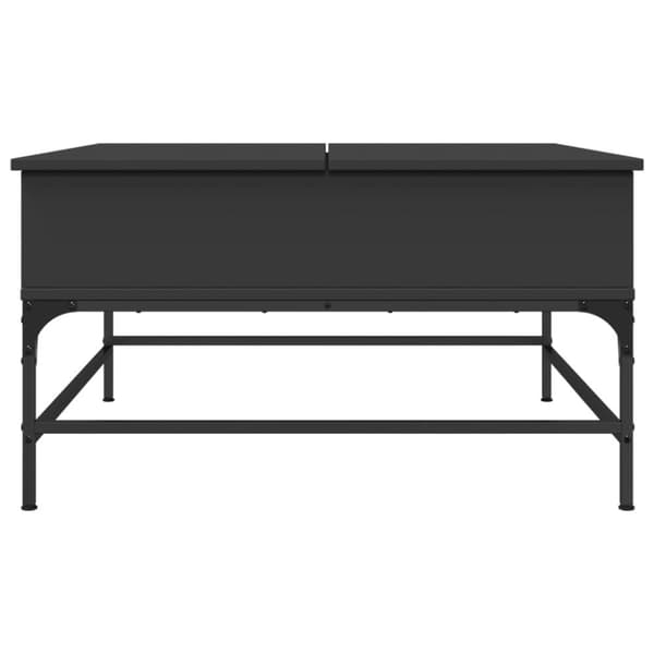 vidaXL Soffbord svart 80x80x45 cm konstruerat trä och metall