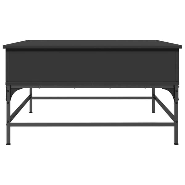vidaXL Soffbord svart 80x80x45 cm konstruerat trä och metall