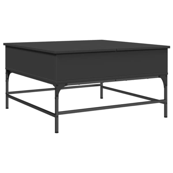 vidaXL Soffbord svart 80x80x45 cm konstruerat trä och metall