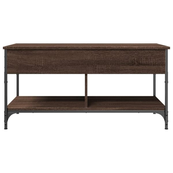 vidaXL Salongbord brun eik 100x50x50 cm konstruert tre og metall