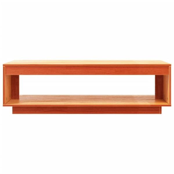vidaXL Sohvapöytä vahanruskea 110x50x33,5 cm täysi mänty