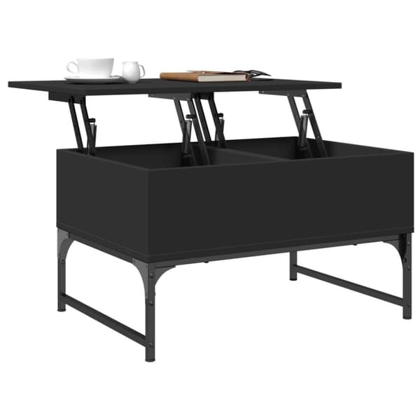 vidaXL sofabord 70x50x40 cm konstrueret træ sort
