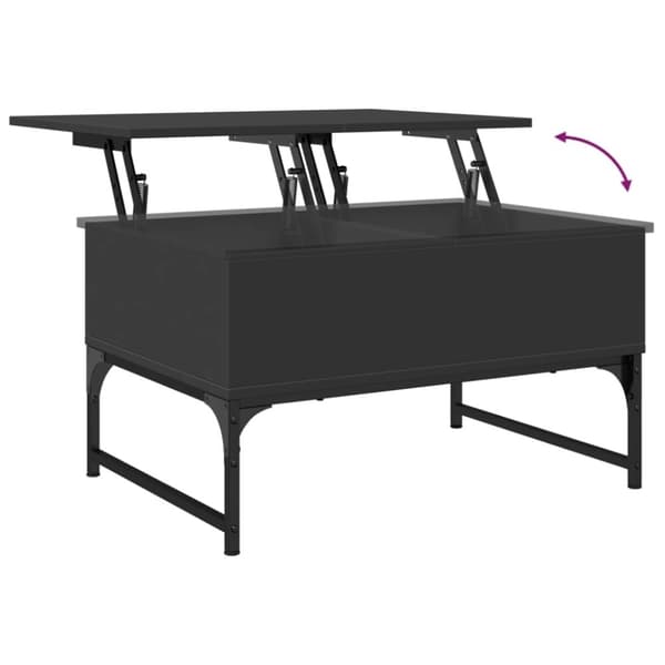 vidaXL sofabord 70x50x40 cm konstrueret træ sort