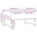 Miniatyrbillede 10 af 11: vidaXL sofabord 70x50x40 cm konstrueret træ sort