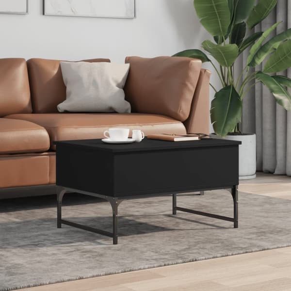 vidaXL sofabord 70x50x40 cm konstrueret træ sort