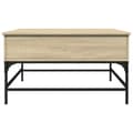 Miniatyrbillede 5 af 11: vidaXL sofabord 80x80x45 cm konstrueret træ og metal sonoma-eg