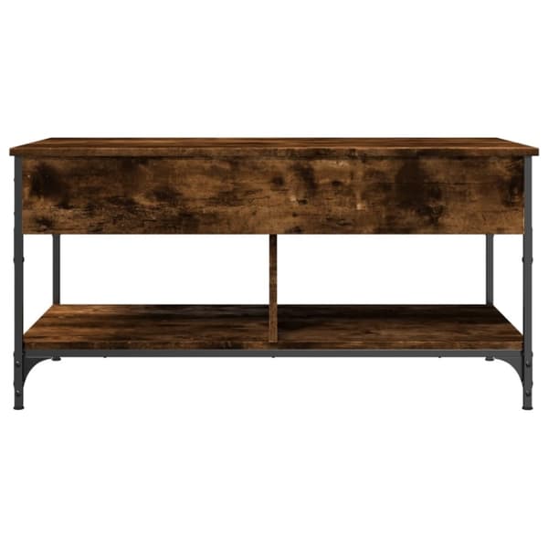 vidaXL sofabord 100x50x50 cm konstrueret træ og metal røget eg
