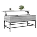 Miniatyrbillede 3 af 11: vidaXL sofabord 100x50x45 cm konstrueret træ og metal grå sonoma-eg