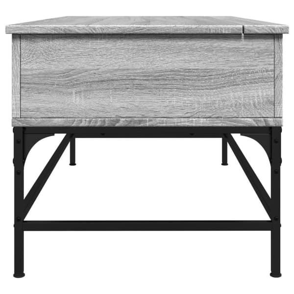 vidaXL sofabord 100x50x45 cm konstrueret træ og metal grå sonoma-eg