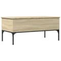Miniatyrbillede 1 af 11: vidaXL sofabord 100x50x45 cm konstrueret træ og metal sonoma-eg