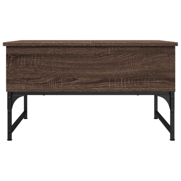 vidaXL Soffbord brun ek 70x50x40 cm konstruerat trä och metall