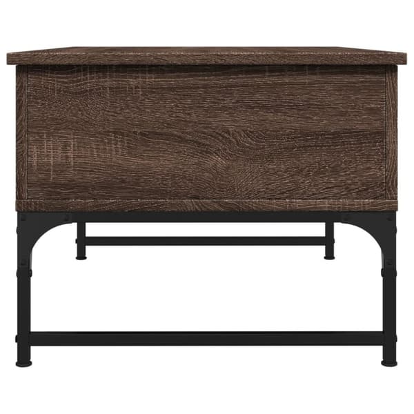 vidaXL Soffbord brun ek 70x50x40 cm konstruerat trä och metall