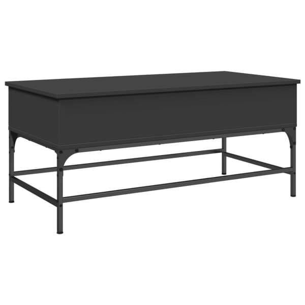 vidaXL Salongbord svart 100x50x45 cm konstruert tre og metall