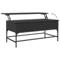 Miniatyrbilde 7 av 11: vidaXL Salongbord svart 100x50x45 cm konstruert tre og metall
