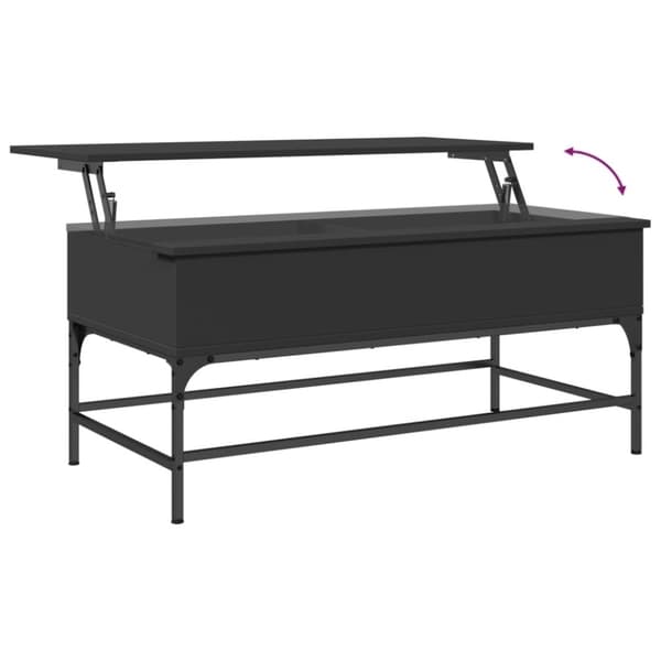 vidaXL Salongbord svart 100x50x45 cm konstruert tre og metall