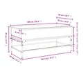 Miniatyrbilde 10 av 11: vidaXL Salongbord svart 100x50x45 cm konstruert tre og metall