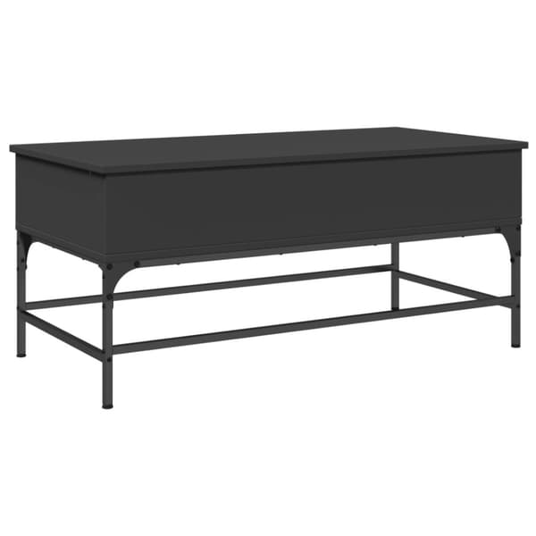 vidaXL Soffbord svart 100x50x45 cm konstruerat trä och metall