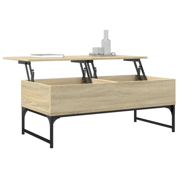vidaXL Salongbord sonoma eik 100x50x40 cm konstruert tre og metall