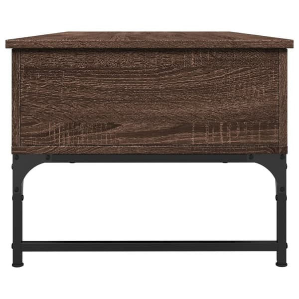 vidaXL sofabord 100x50x40 cm konstrueret træ og metal brunt eg