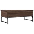 Miniatyrbillede 6 af 11: vidaXL sofabord 100x50x40 cm konstrueret træ og metal brunt eg