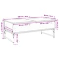 Miniatyrbillede 10 af 11: vidaXL sofabord 100x50x40 cm konstrueret træ og metal brunt eg