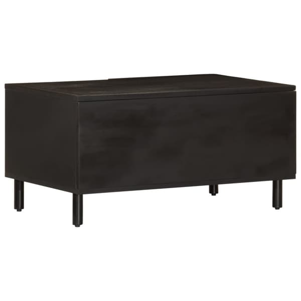 vidaXL Soffbord svart 80x50x40 cm massivt mangoträ