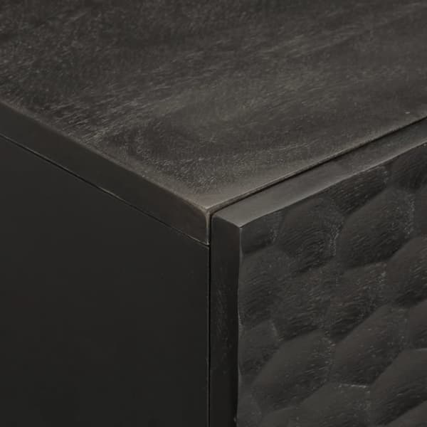 vidaXL Soffbord svart 80x50x40 cm massivt mangoträ
