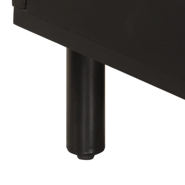 vidaXL Soffbord svart 80x50x40 cm massivt mangoträ