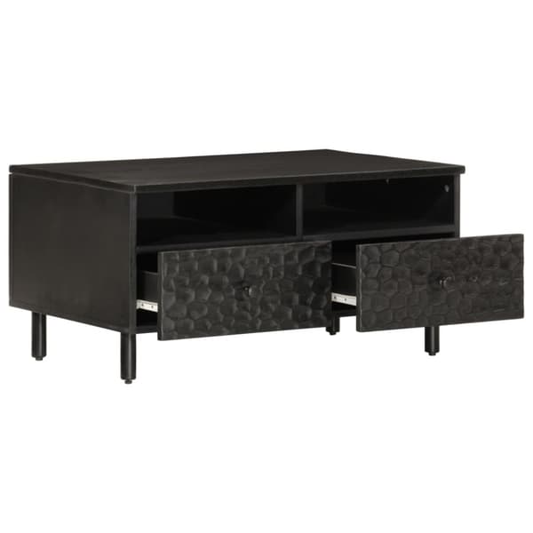vidaXL sofabord 80x54x40 cm massivt mangotræ sort