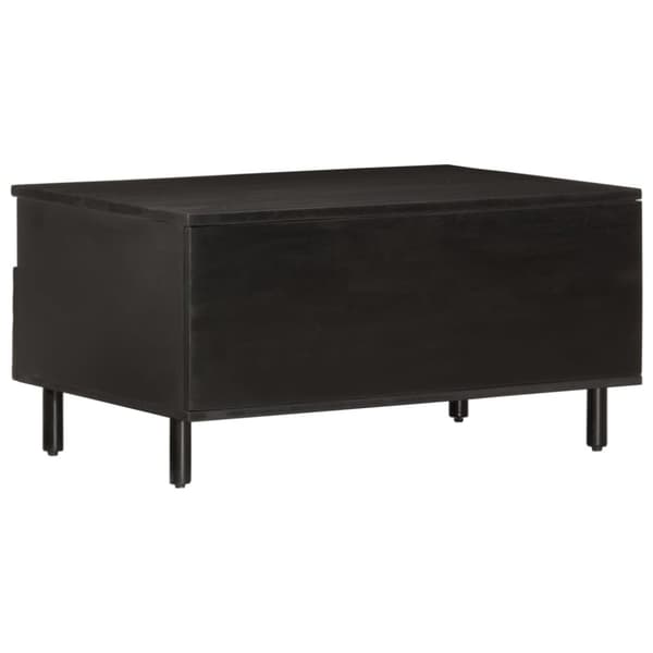 vidaXL sofabord 80x54x40 cm massivt mangotræ sort