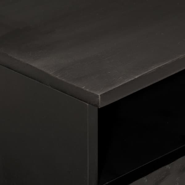 vidaXL sofabord 80x54x40 cm massivt mangotræ sort