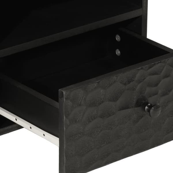 vidaXL sofabord 80x54x40 cm massivt mangotræ sort