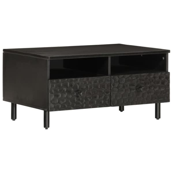 vidaXL sofabord 80x54x40 cm massivt mangotræ sort