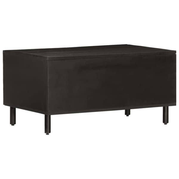 vidaXL Salongbord svart 80x50x40 cm heltre furu