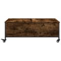 Miniatyrbilde 5 av 11: vidaXL Salongbord med hjul svart 91x55x34 cm konstruert tre
