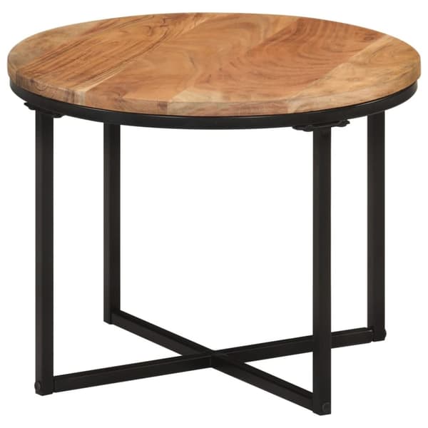 vidaXL sofabord 45x45x35 cm massivt akacietræ og jern
