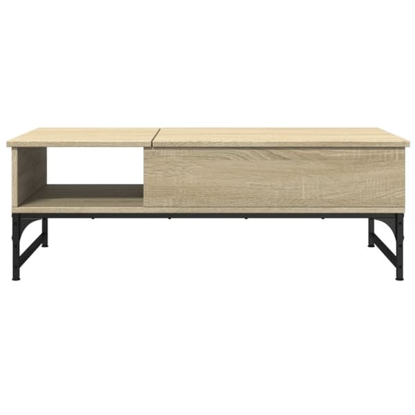 vidaXL Soffbord sonoma-ek 100x50x35 cm konstruerat trä och metall