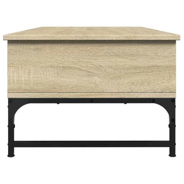 vidaXL Soffbord sonoma-ek 100x50x35 cm konstruerat trä och metall