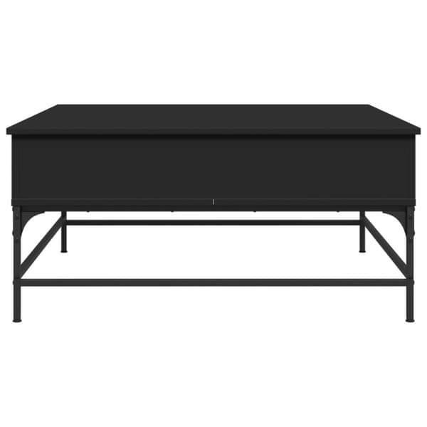 vidaXL sofabord 95x95x45 cm konstrueret træ og metal sort