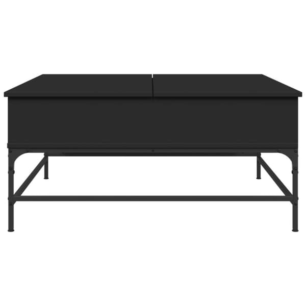 vidaXL Soffbord svart 95x95x45 cm konstruerat trä och metall