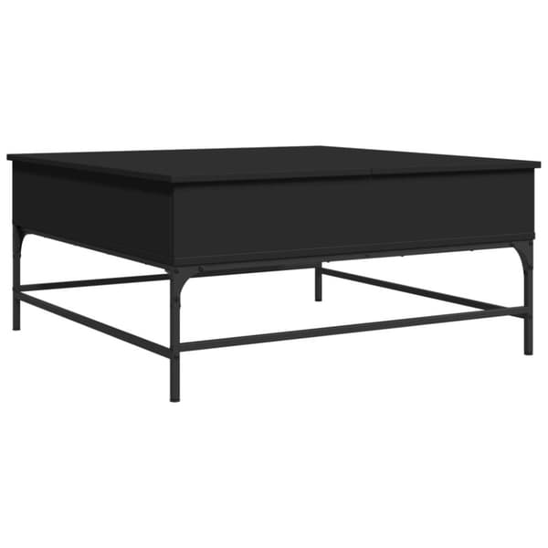 vidaXL Soffbord svart 95x95x45 cm konstruerat trä och metall