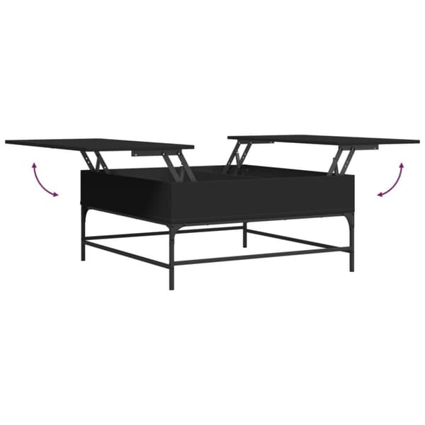 vidaXL Soffbord svart 95x95x45 cm konstruerat trä och metall