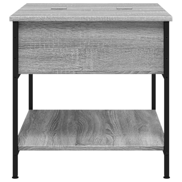 vidaXL sofabord 70x50x50 cm konstrueret træ og metal grå sonoma-eg