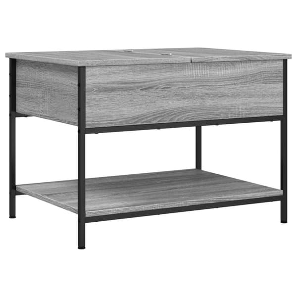 vidaXL sofabord 70x50x50 cm konstrueret træ og metal grå sonoma-eg