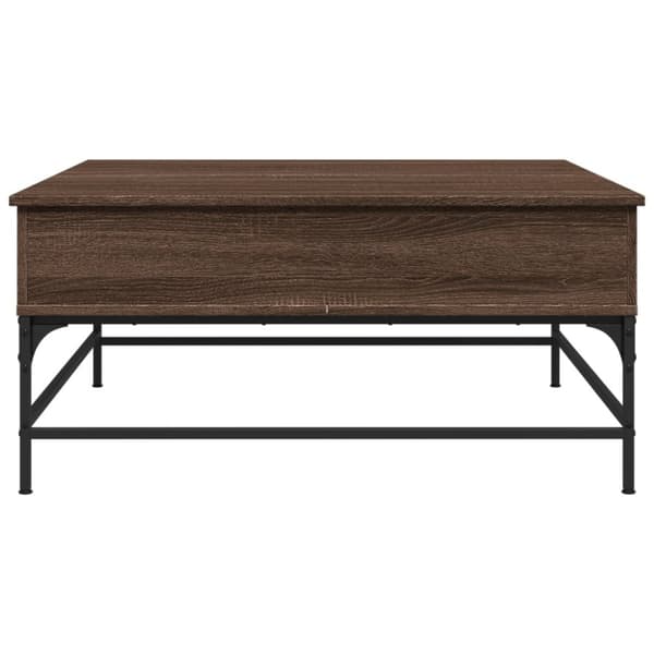 vidaXL Salongbord brun eik 95x95x45 cm konstruert tre og metall