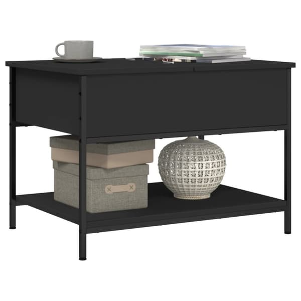 vidaXL sofabord 70x50x50 cm konstrueret træ sort