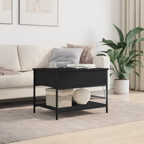vidaXL sofabord 70x50x50 cm konstrueret træ sort