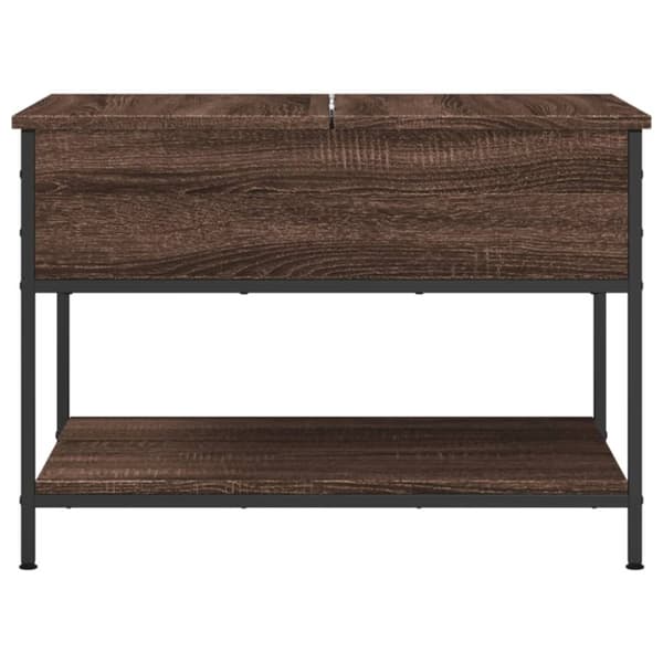 vidaXL Soffbord brun ek 70x50x50 cm konstruerat trä och metall